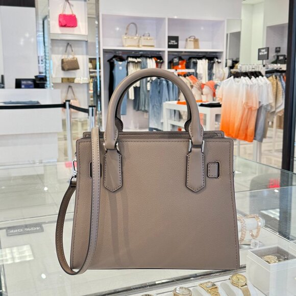 Michael Kors Hamilton Small Satchel Shoulder Bag MK Dust Multi Exotic Embossed - Picture 5 of 14